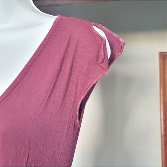 J. Crew Burgundy Wrap Dress Flutter Sleeve XS - Picture 3 of 6